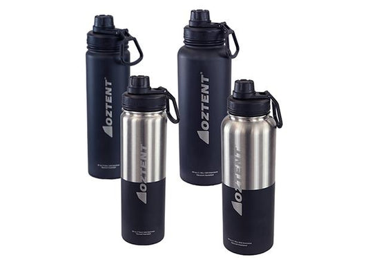 Oztent Alpine Stainless Vacuum Insulated Bottle Black 1180ml