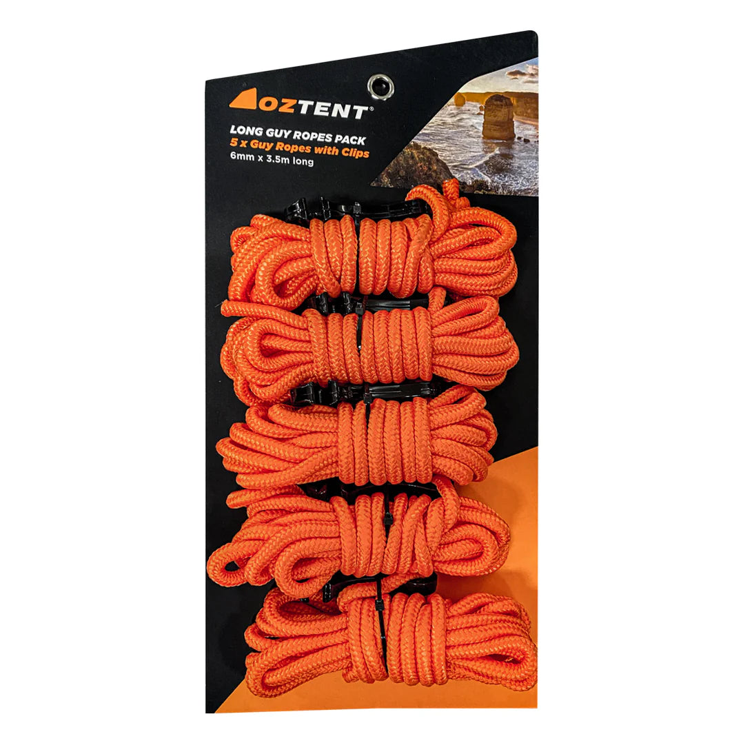 Oztent Long Guy Rope with Clip - 5 pack