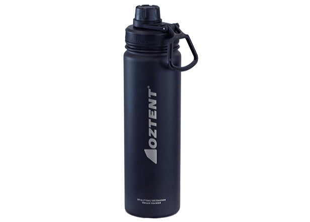 Oztent Alpine Stainless Vacuum Insulated Bottle Black 710ml