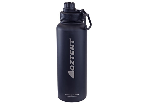 Oztent Alpine Stainless Vacuum Insulated Bottle Black 1180ml